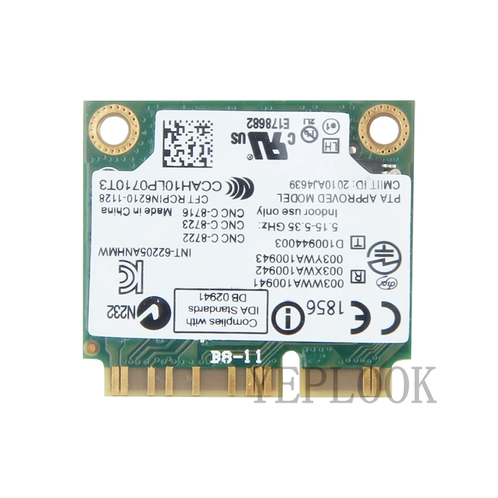 Tarjeta Wifi 6205AN 62205ANHMW 300Mbps, banda Dual, 2,4G/5Ghz, Mini PCI-E Wlan, adaptador de red inalámbrico, versión Universal