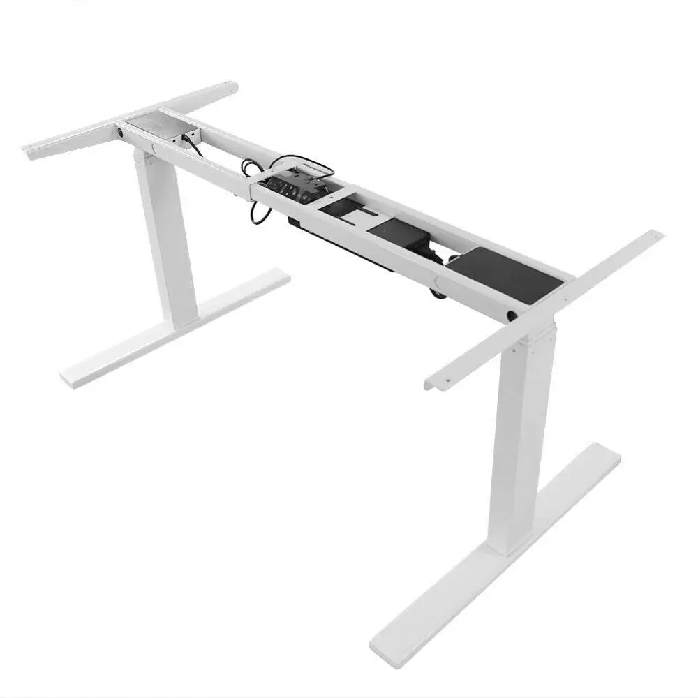 650mm Sit-Stand Electric Height Adjustable Standing Desk Frame Table Desk Frame Dual Motor 220lb Load Office Study Use