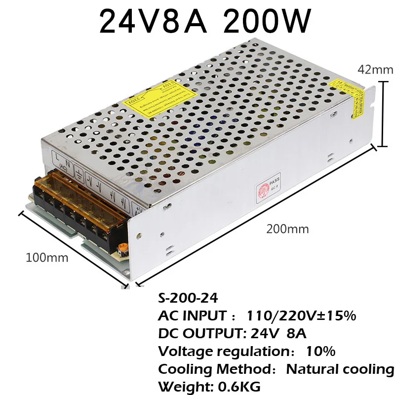 Transform AC220V into DC24V Switch Power Supply 2A 5A 10A 15A adapter DC24V Light Box Transformer Switching Mode Power Supply