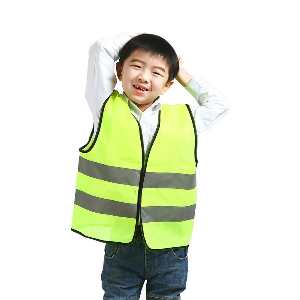 Kids reflective safety vest school children training breathable vest high visibility reflective strips