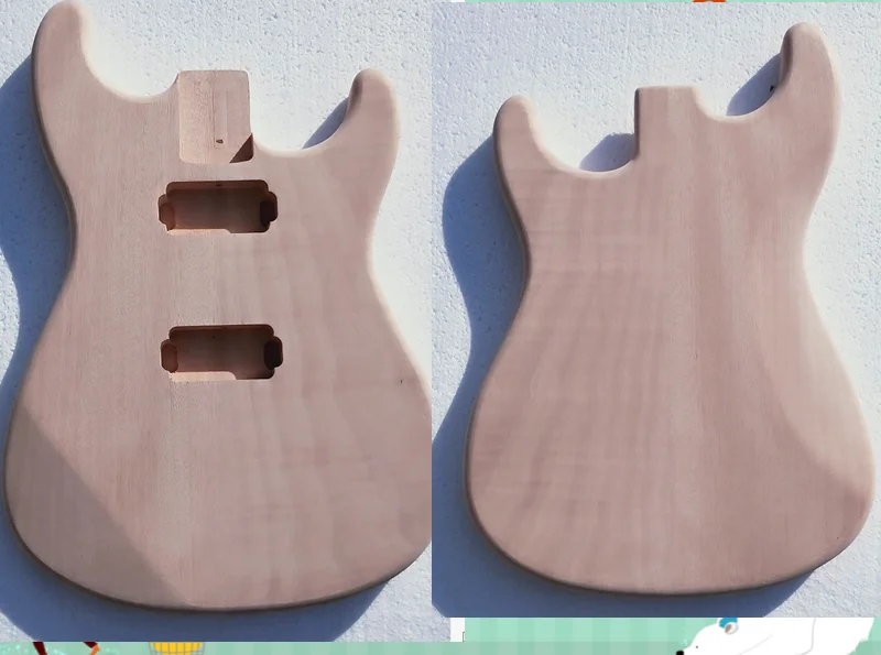 

Fit Diy Electric Guitar Body HH Mahogany wood Diy Electric Guitar Project Unfinished Hand-made