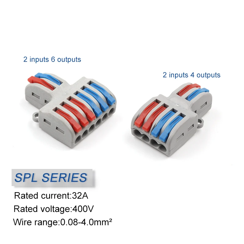 Quick Universal Compact Conductor Wiring Connection Splitter SPL Spring Splicing Push-in Terminal Block For Home 222 223