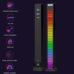 1PC APP Sound Control LED Light RGB Voice Activated Music Rhythm Ambient Light 40 LED Pickup lamp Car atmosphere light