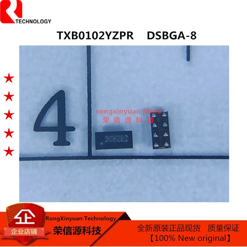 10Pcs/lot TXB0102YZPR  2E  DSBGA-8  TXB0102  Voltage Level Translator 2-CH Bidirectional 8-Pin DSBGA T/R  100% New original