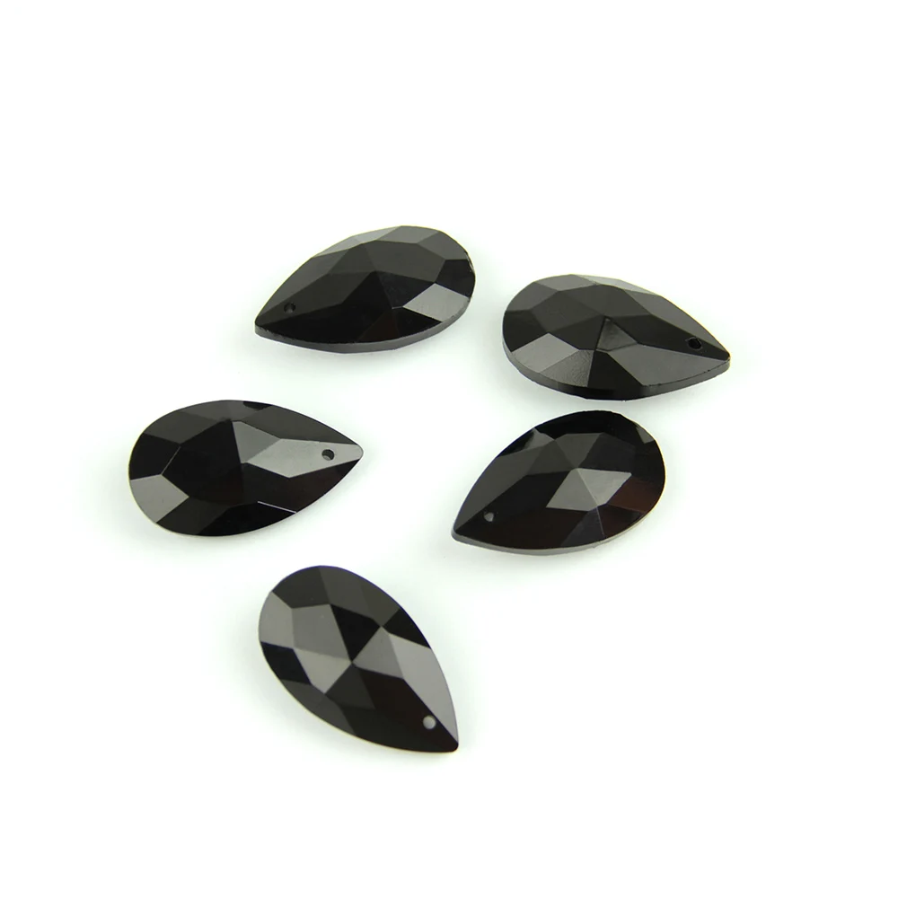 

Black Color 38mm/63mm/76mm Crystal Pendant Almond Teardrop Prism Lamp Parts Lighting Chandelier For Decoration