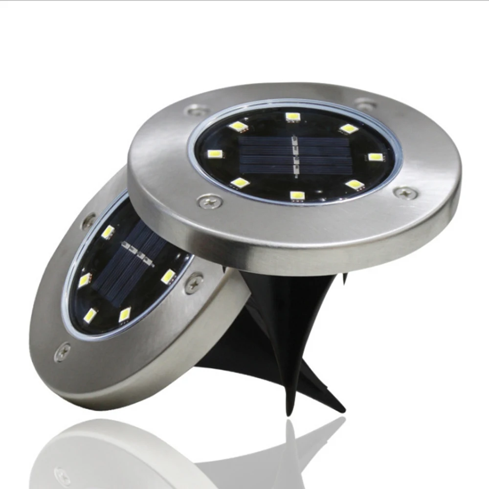 DC1.2V Solar 16LED Ondergrondse Licht Outdoor Waterdichte Rvs Gazon Straatverlichting