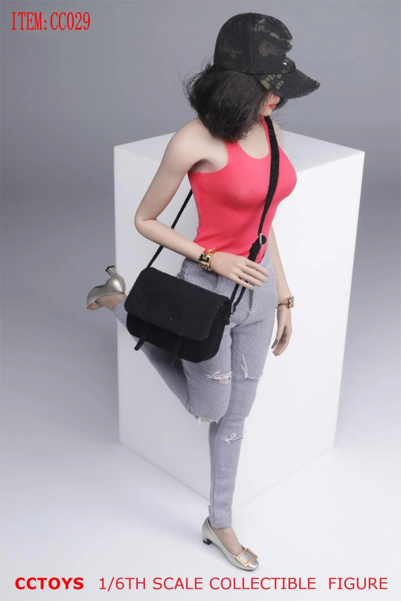 Cctoys cc029 1/6 escala feminina camurça crossbody saco na moda bolsa de ombro modelo apto feminino soldado figura ação bonecas