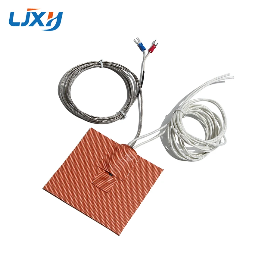 LJXH 300*350mm High Temperature Resist K-type Thermocouple Silicone Heating Pad 3M Adhesive Polyimide Film 3D Printer Heater