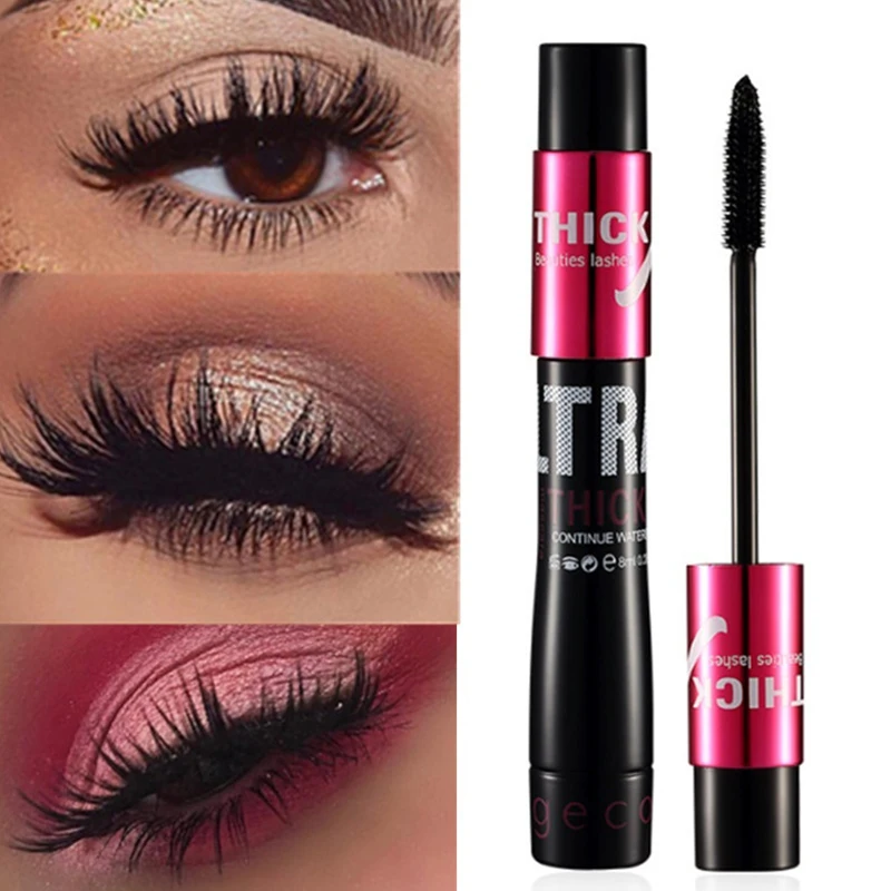 

1PC New 3D Black Silk Fiber Eyelash Extension Thick Volume Lengthening Eye Mascara Curling Black Waterproof Eye Lashes Cosmetics