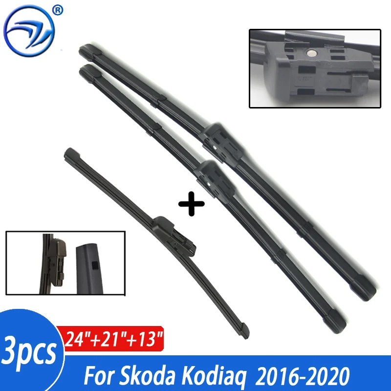 Windshield Windscreen Wiper Blades For Skoda Kodiaq 2016 - 2020 Front Rear Window 2017 2018 2019      24\