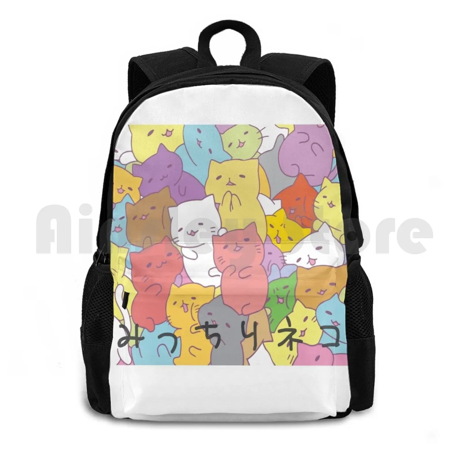 Mitchiri Neko Outdoor Hiking Backpack Waterproof Camping Travel Mitchiri Neko Kawaii Cute Anime Manga Japan Cool Geek