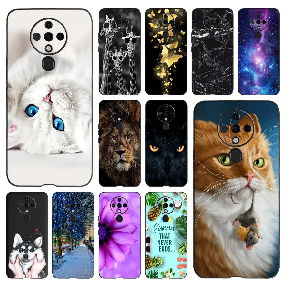 

Чехол для Techno Spark 6 2020 KE7, мягкий черный силиконовый защитный чехол из ТПУ, задняя крышка для Tecno Spark 6 Spark6, бампер с рисунком Funda 6,8 дюйма