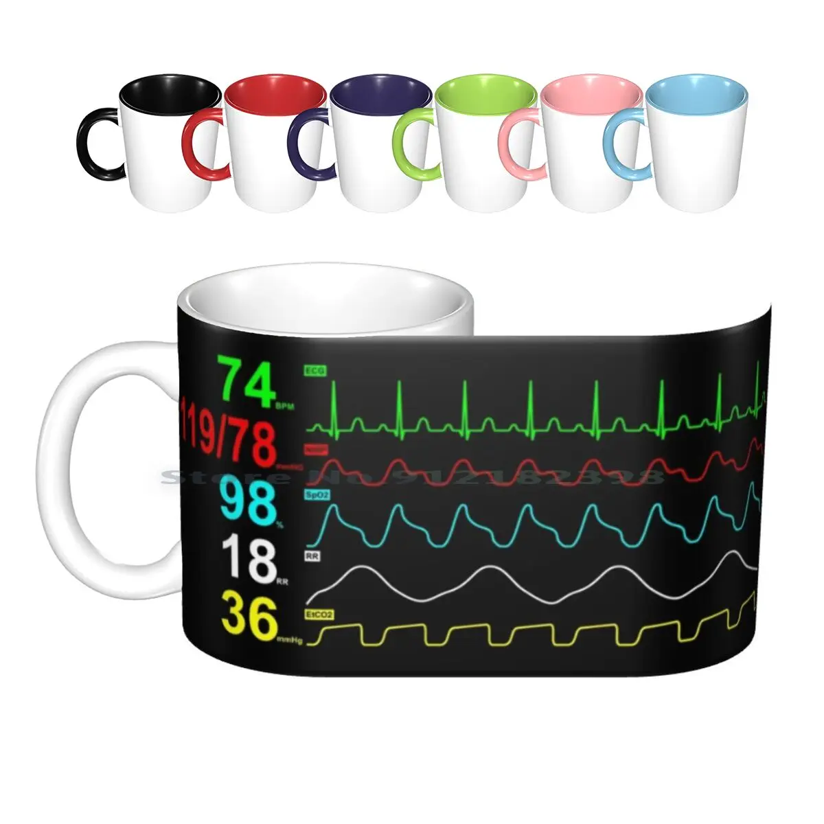 Vital Signs Ceramic Mugs Coffee Cups Milk Tea Mug Vital Vitals Signs Nurse Technician Ecg Ekg Blood Pressure Heart Rate