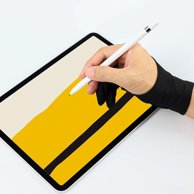 Upgrade three-layer anti-mistouched two-finger gloves for universal passive capacitive pens