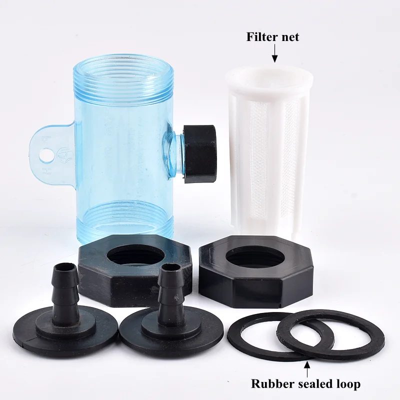 1Pc O.D 8~25mm Pagoda Hose Filter, Car Wash Garden Irrigation Fittings Aquarium Fish Tank Transparent Soft Water Pipe Filter Cup