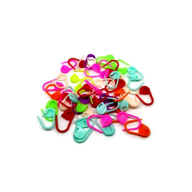 

50Pcs Colorful Plastic Knitting Needles Crochet Locking Stitch Markers Crochet Hook Latch Knitting Clip Sewing Tools