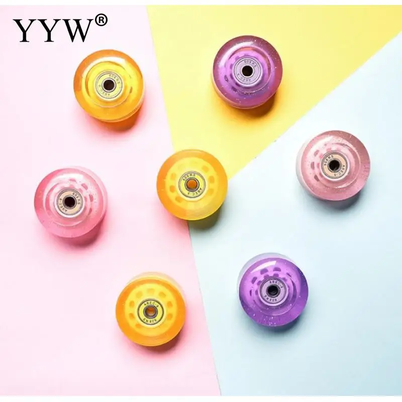 1/4/8 Pc/Lot Pu Rubber Skate Wheels For Outdoor Skate Shoes Packing Manner High Elastic Shock-Absorbing Four-Wheel 58x32x MM