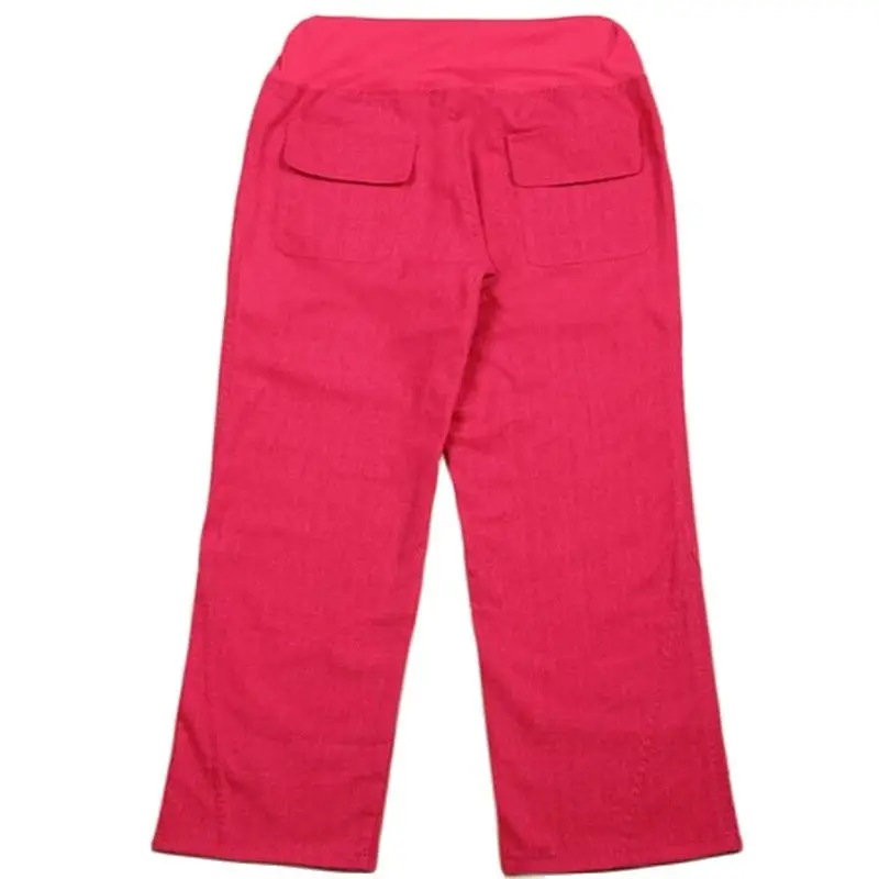 Makuluya Women 2024 Better Linen FREEOEM Elastic Waist All-Match Wide Leg Casual Top Straight Pants Comfortable Loose Trousers