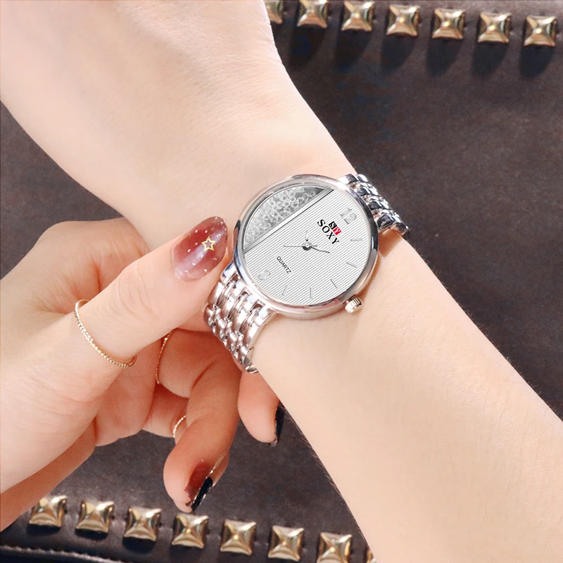 Women Watch Luxury Brand New Relojes Fashion Quartz Watch Rhinestone Gold Lady\'s Wrist Watches Stainless Steel Women Watch donna