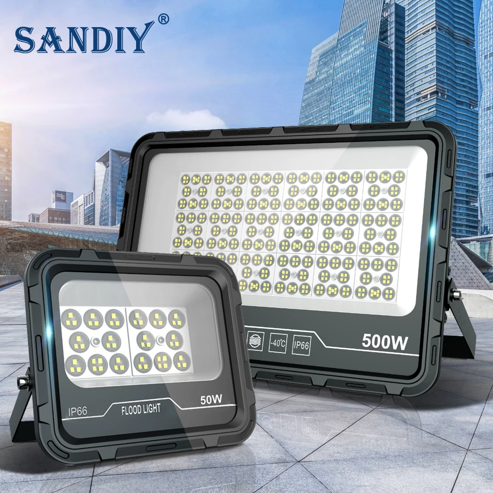 Led Reflector 200W 300W Floodlight Waterproof Powerful Construction Lamp 600W Street Spotlight Farm Stadium Square Projector