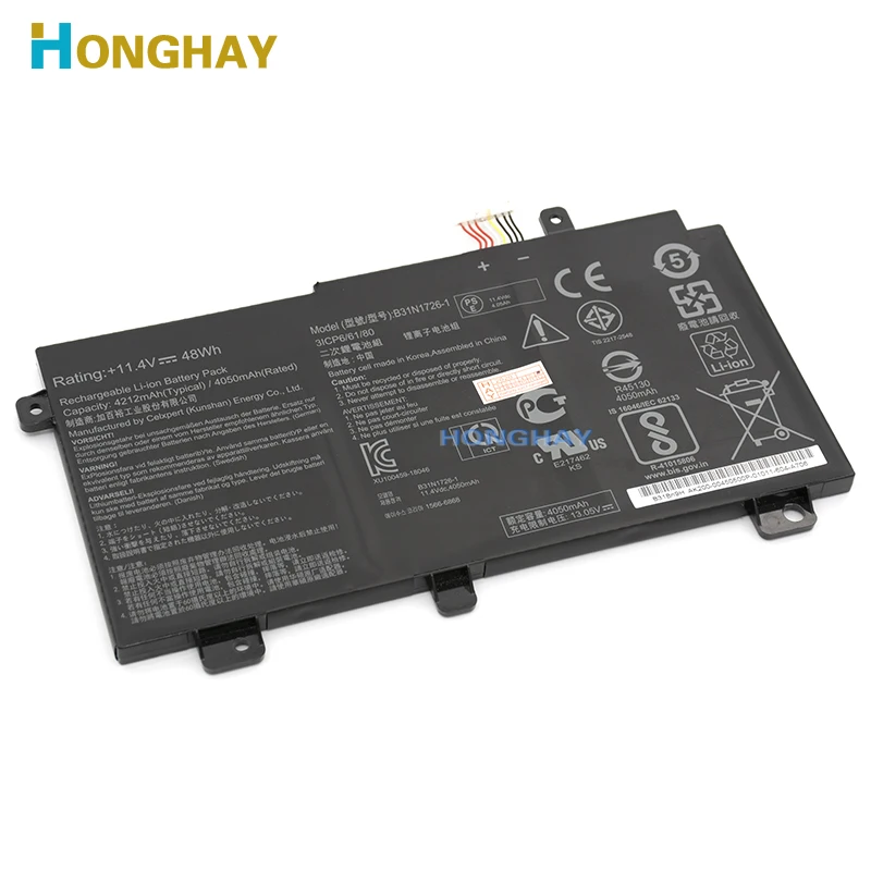 

HONGHAY Original Laptop Battery B31N1726 B31BN91 For ASUS FX80GE FX80GM FX86 FX86FE FX504GD FX504 PX504GD PX505GE FX504GM FX80GD