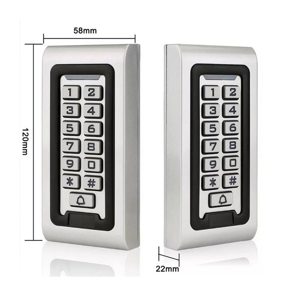 Imagem -04 - Controlador de Acesso do Teclado Leitor de Senha de Segurança Wiegand 26 125khz Porta Leitor de Cartão de Identificação Controle Acesso