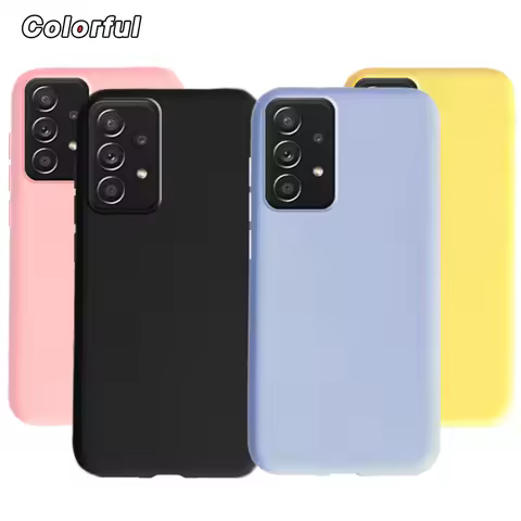 Candy Color Silicone Phone Case For Samsung Galaxy A12 A42 A52 A72 A32 A22 A03S A02S M31s Matte Soft Tpu Back Case Fundas Cover