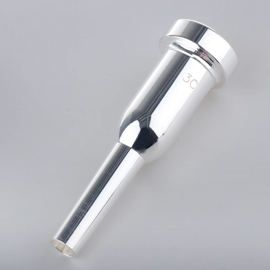 Silver Plated Mega Rich Tone Trumpet Mouthpiece 3C New High Quality