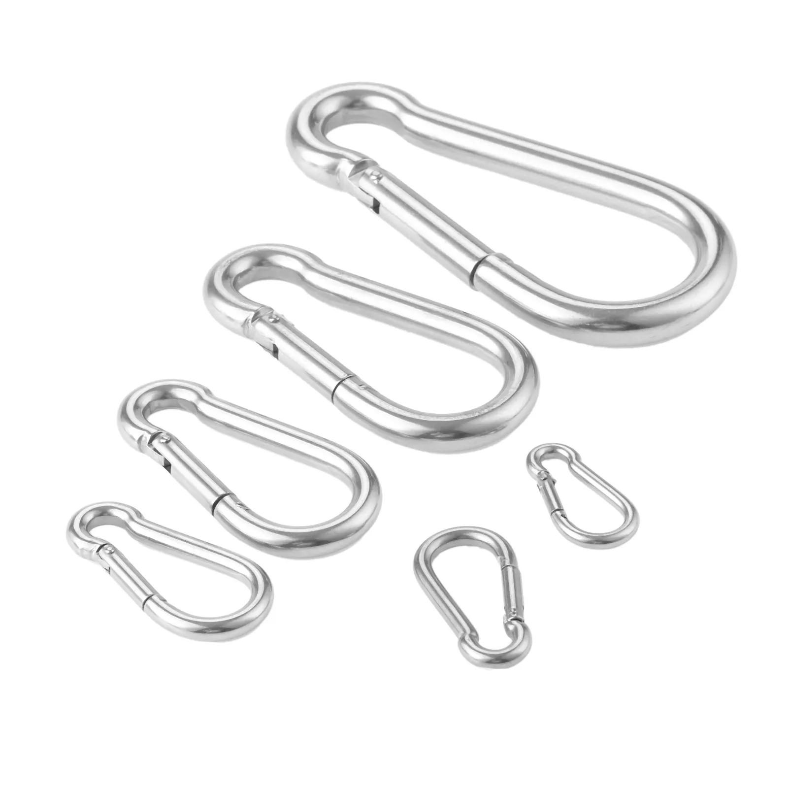 

1PC Heavy Duty Marine Hardware Stainless Steel 316 Carabiner Spring Snap Hook Loop Clip Keychain M4 M5 M6 M8 M10 M12 Boat Diving