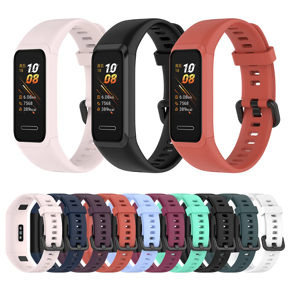 لينة سيليكون حزام (Band) ساعة حزام قابل للتعديل سوار استبدال معصمه ساعة ذكية لهواوي 4/هواوي الشرف 5i اكسسوارات