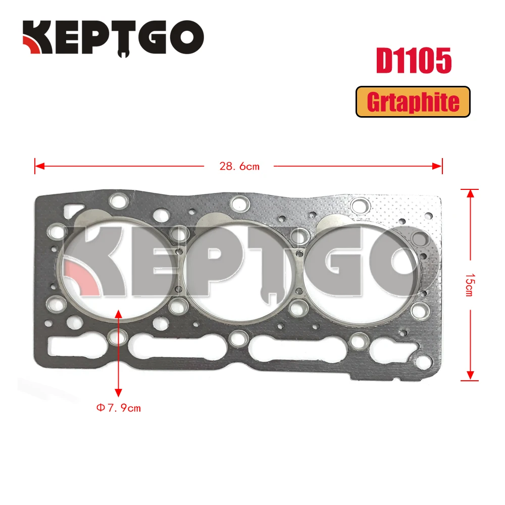 New D1105 Cylinder Head Gasket For Kubota Engines 16261-03310