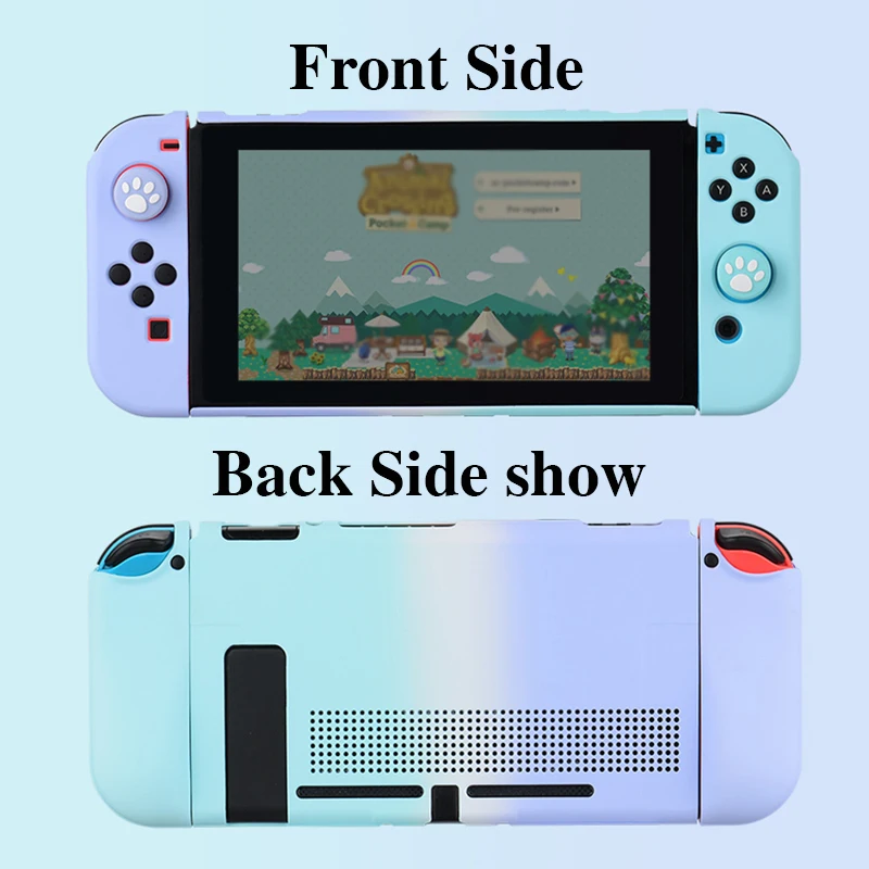 التدرج اللون التبديل قذيفة لينة غطاء صندوق مكافحة سقوط واقية حافظة Joy-Con تحكم الإسكان ل نينتندو التبديل اكسسوارات