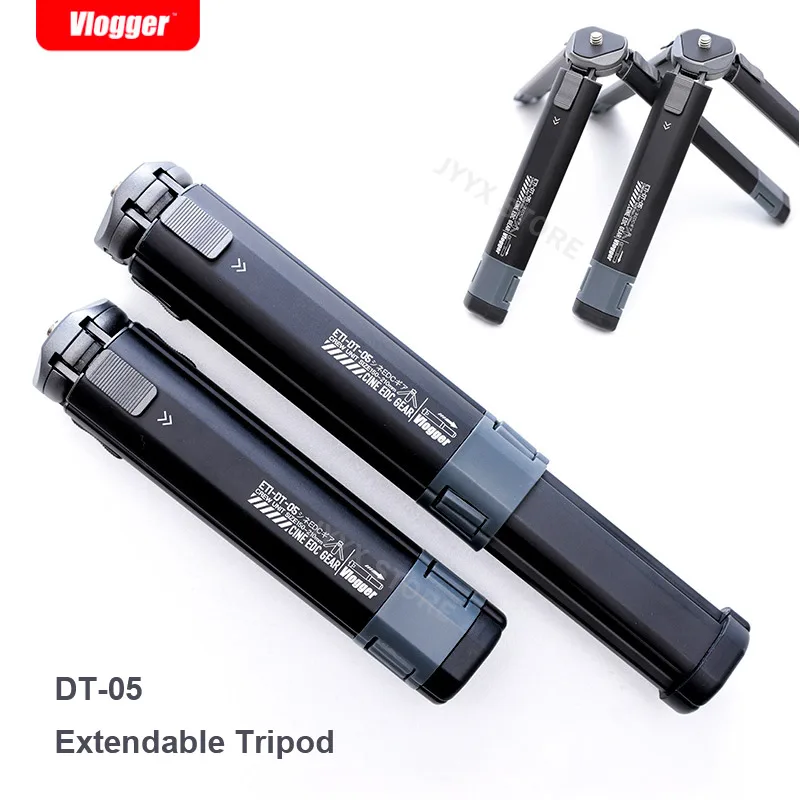 Vlogger DT-05 Mini Tripod Stand Bracket Aluminum alloy Desktop Telescopic Tripod Universal 1/4