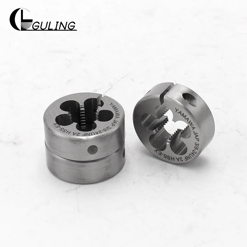 GULING – matrice de filetage rond HSSE, filetage fin, taille du robinet M3-M14 filetage main gauche, outil pour l'usinage Durable 1 pièces