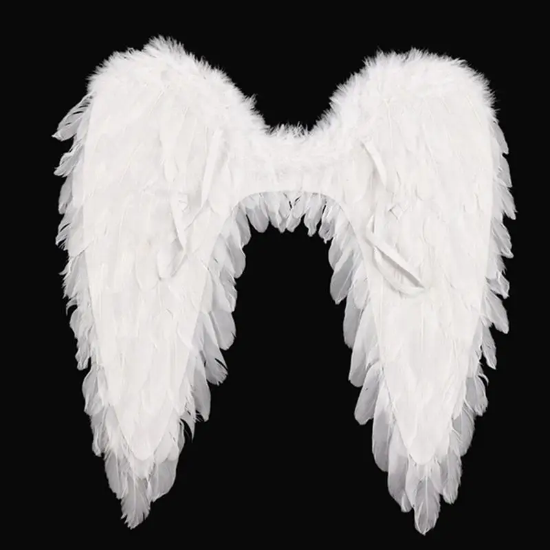 1pc Angel Feather Wing Xmas Party Dress Decoration Stage Supply Angel Feather Wings Adult Children Christmas Stage Props