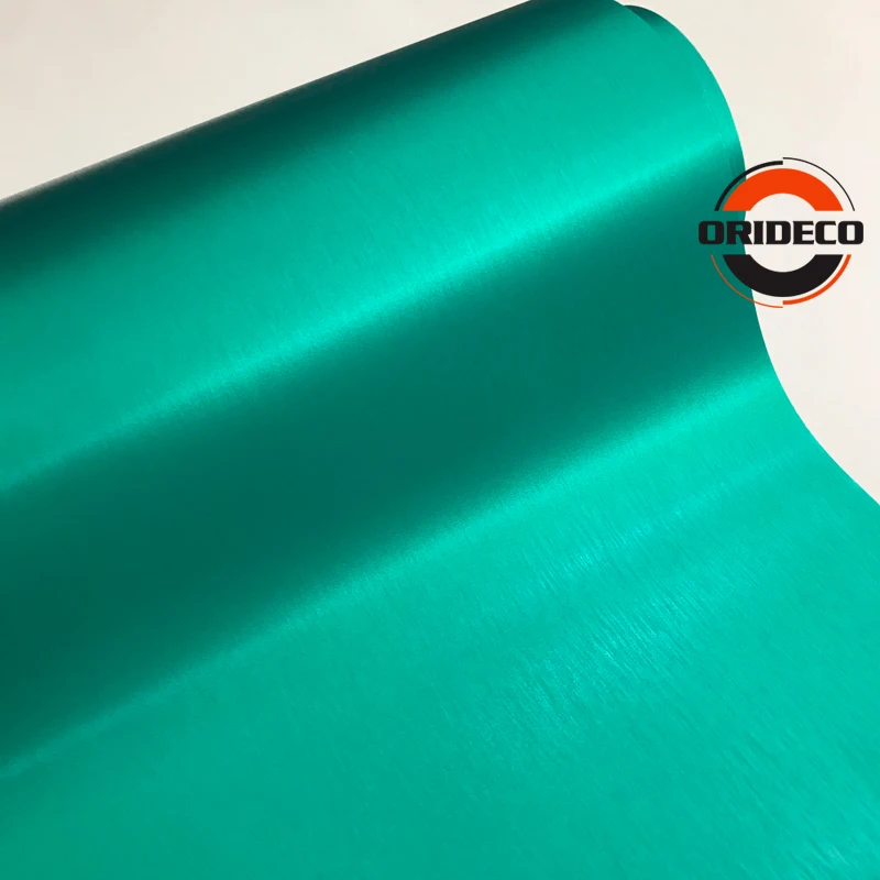 

10/20/30/40/50X152CM Teal Blue Metallic Brushed Chrome Vinyl Metal vinyl Car Wrap Film Sticker Styling Auto Foil Decoration