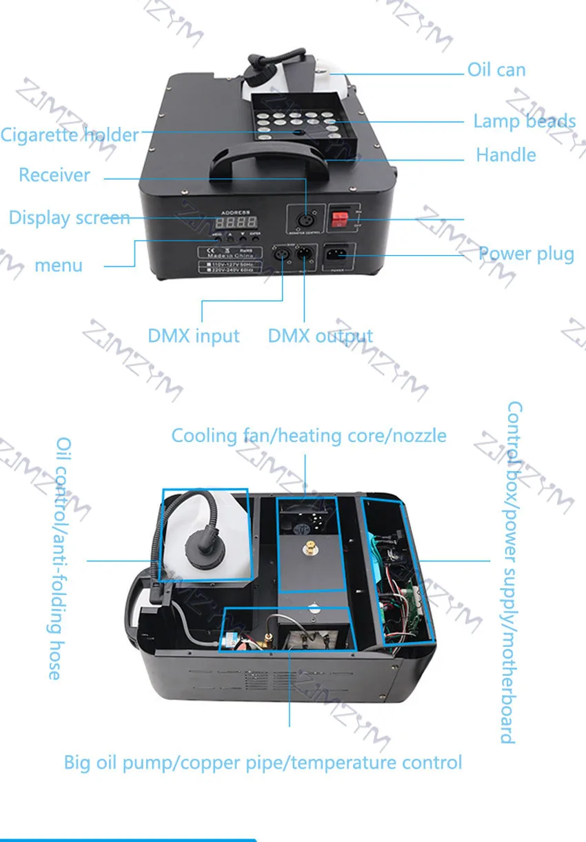 Machine à Brouillard Verticale à LED 1500W, 24X 9W, Brumisateur Professionnel pour Équipement de Scène 110V/220V en Option