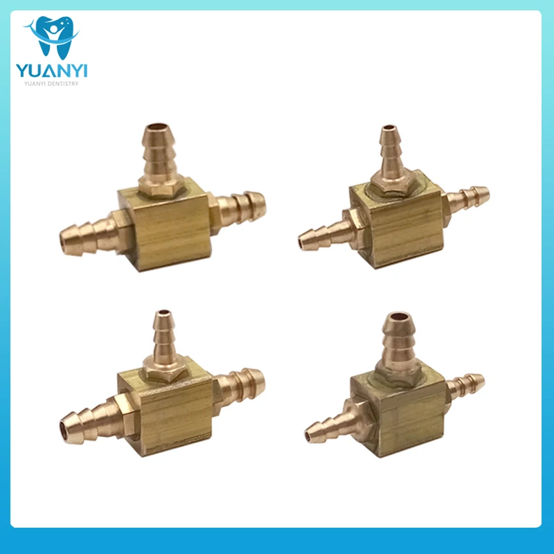 Dental Fitting Connector for metal joint Dental Air Water cupreous Tube Connector dental joint Water pipe and air pipe joint