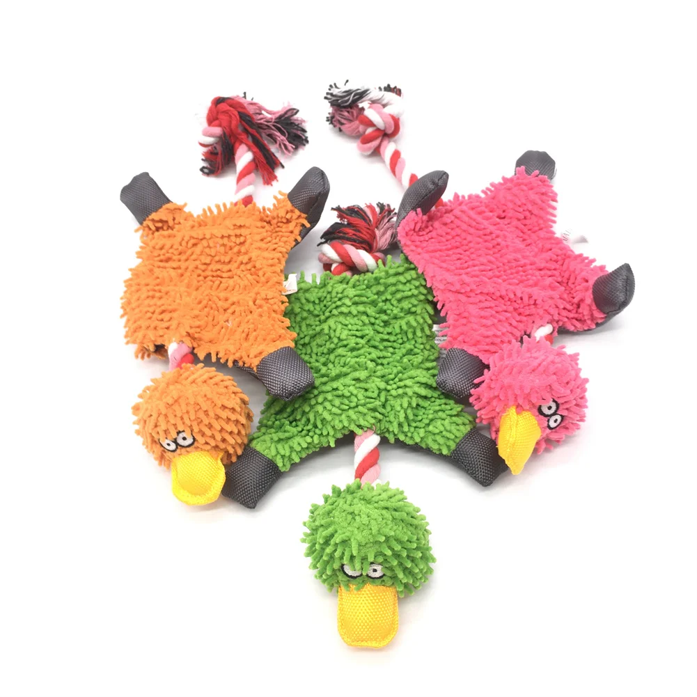 

Pet Supplies Dog Toys Squeaky Toys Durable Cute Three-color Duck Sounding Plush Toys Puppy Chew Toys Training Teething Toys