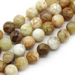 6-10MM Natural AAA Yellow Opal Stone Beads Round Loose Spacer Beads For Jewelry Making DIY Necklace Bracelet 15