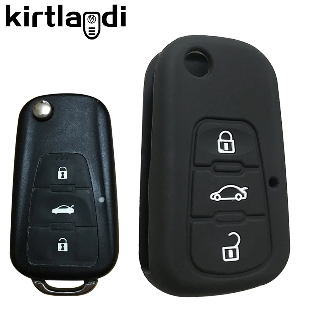 Kirtlandi Silicone Remote Key Holder Case Cover for MG GT 350 MG6 MG3 MG7 MG5 MG 5 6 7 3 Buttons Car Key Cover Shell Accessories