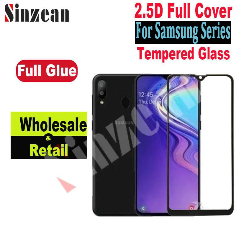 25pcs For Samsung M12/M42/M52/M02/M11/M21S/M10/M30/M20/M40/M50/M30S 2.5D Full Cover Tempered Glass Full Glue Screen Protector