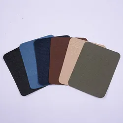 T-N Hot Melt Adhesive Denim Fabric Iron On Transfer Patches Blue Brown Colar Jeans Stickers Appliques For Clothing Elbow Repair