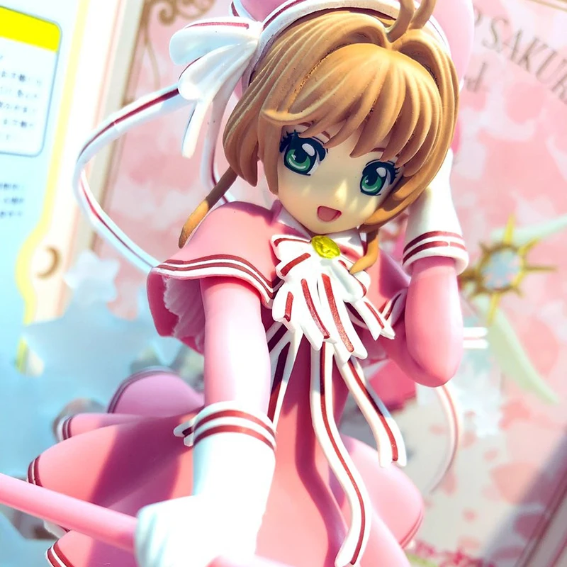 Judai 18cm Original Taito Special Figure Card Captor Sakura Clear Card Kinomoto Sakura PVC Action Figure Model Doll Toys