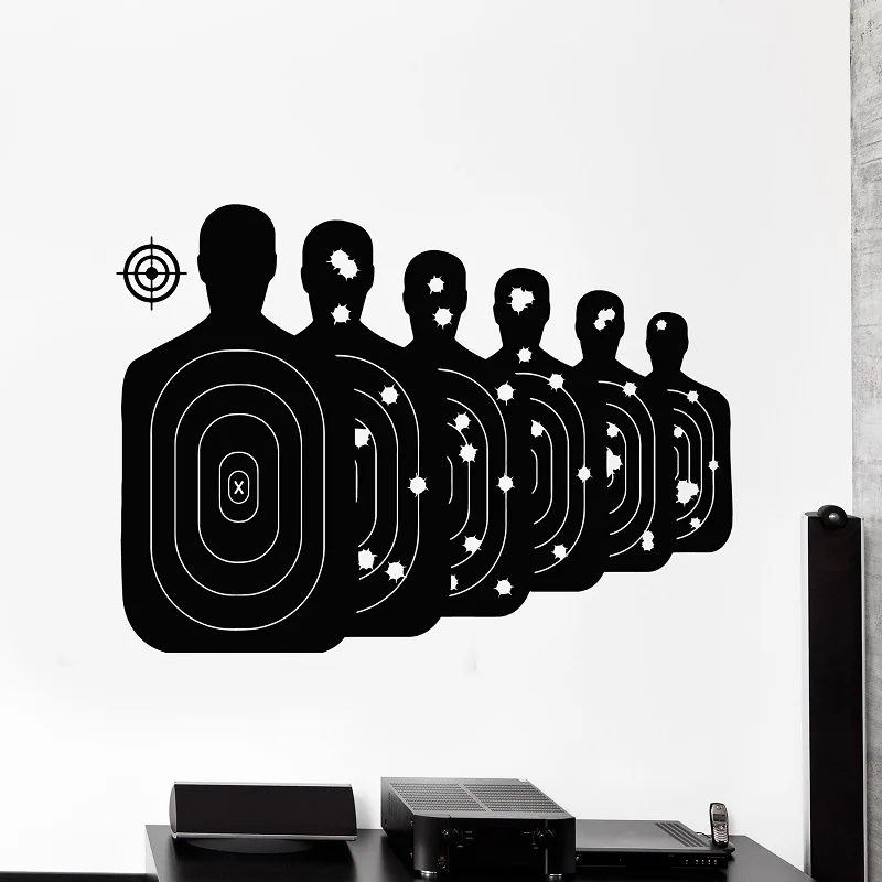 Target shooting game sport sports vinyl wall decal hunting club home living room bedroom art decoration sticker mural  SL19