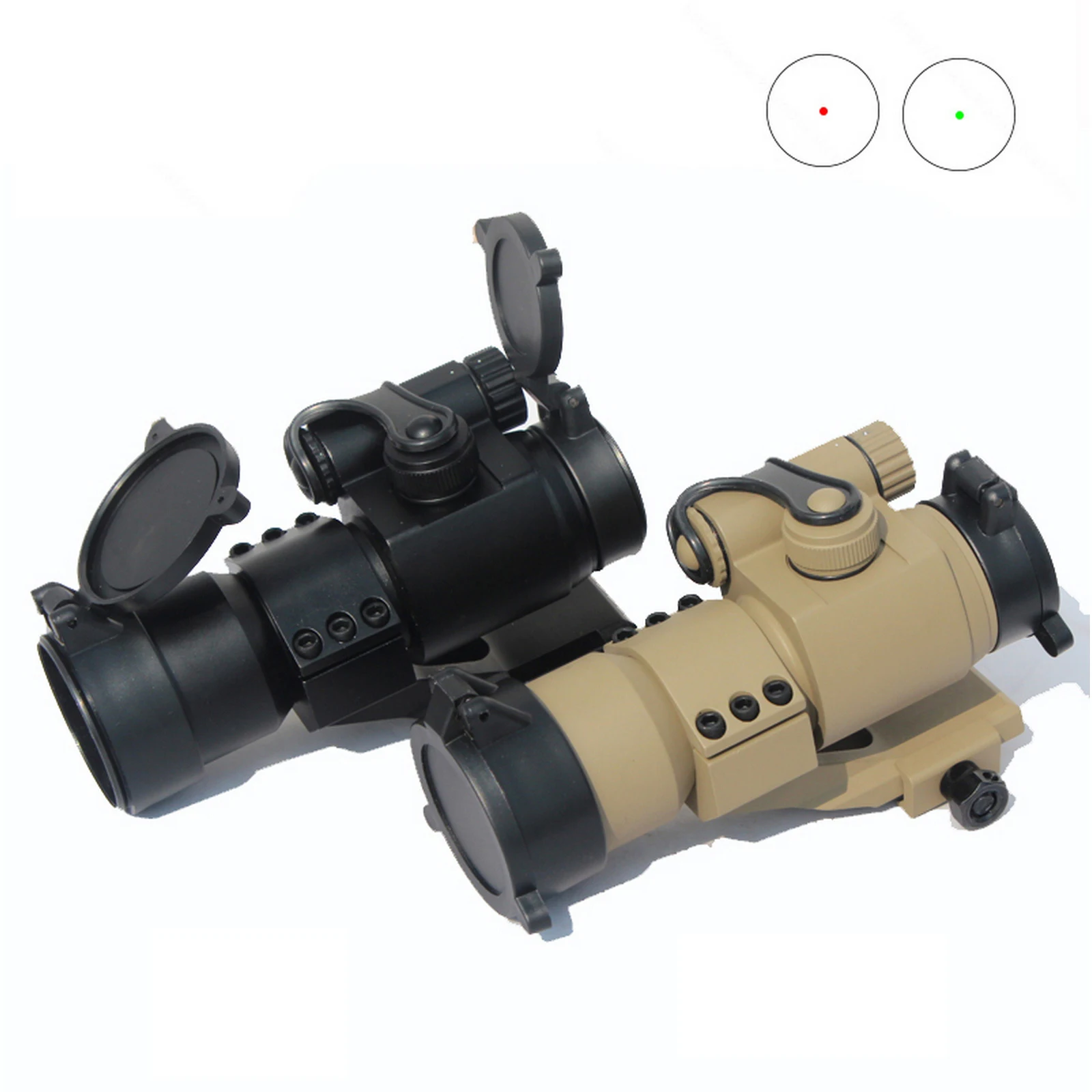 New 20mm Rail Mount Riflescope Hunting Optics Holographic Red Green Dot Sight Reflex M2 Tactical Scope Collimator Sight