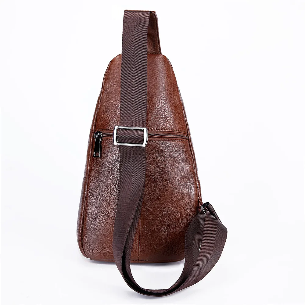 Retrogoo Mode Echt Lederen Crossbody Tassen Mannen Merk Kleine Mannelijke Schoudertas Casual Mannen Muziek Borst Zakken Messenger Bag