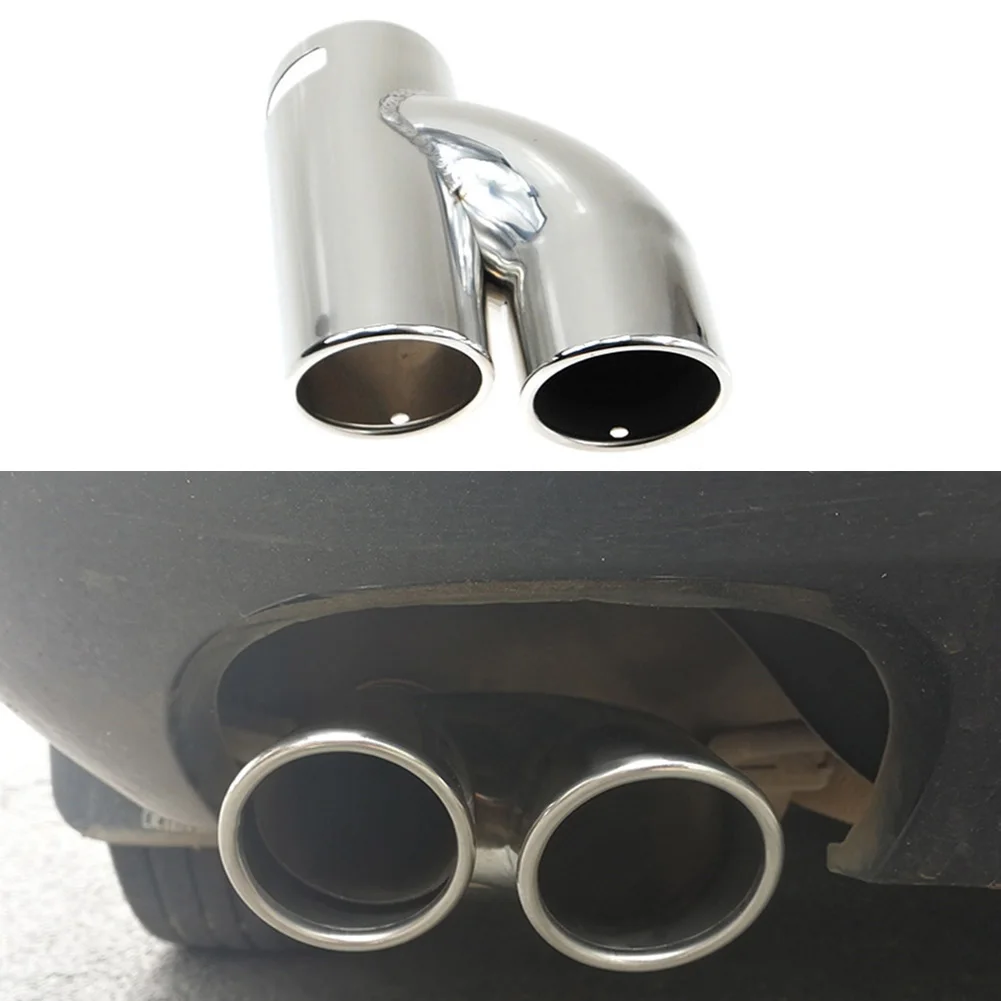 1 Uds silenciador de escape doble tubo de escape punta tubo de escape para Skoda Octavia 2007- 2010 2011 2012 2013 2014