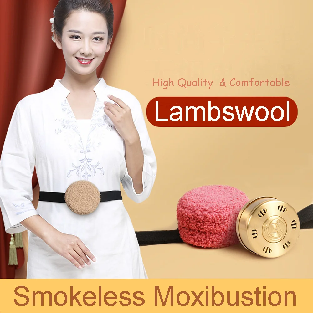 

SHARE HO Smokeless Moxa Box Lambswool Bag Heating Therapy Health Points Stick Rolls Burner Chinese Moxibustion Acupuncture