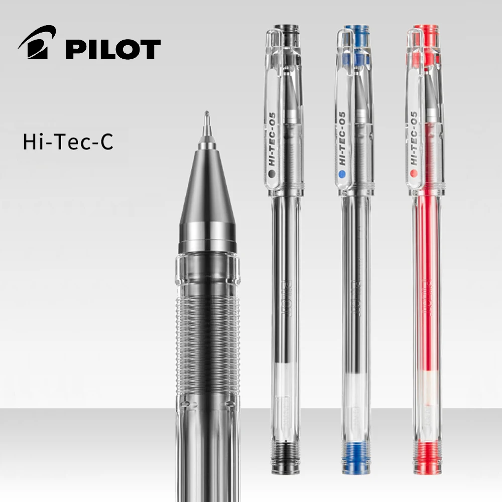 6/12pcs Japan PILOT HI-TEC-C Needle Tube Gel Pen Fine BLLH-20C4 Student Office Signature Pen 0.25/0.3/0.4/0.5mm Steel Ball Tip